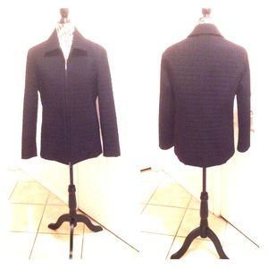 ❌ SOLD ❌ EUC 🍄 ANNE KLEIN Black Quilted Coat